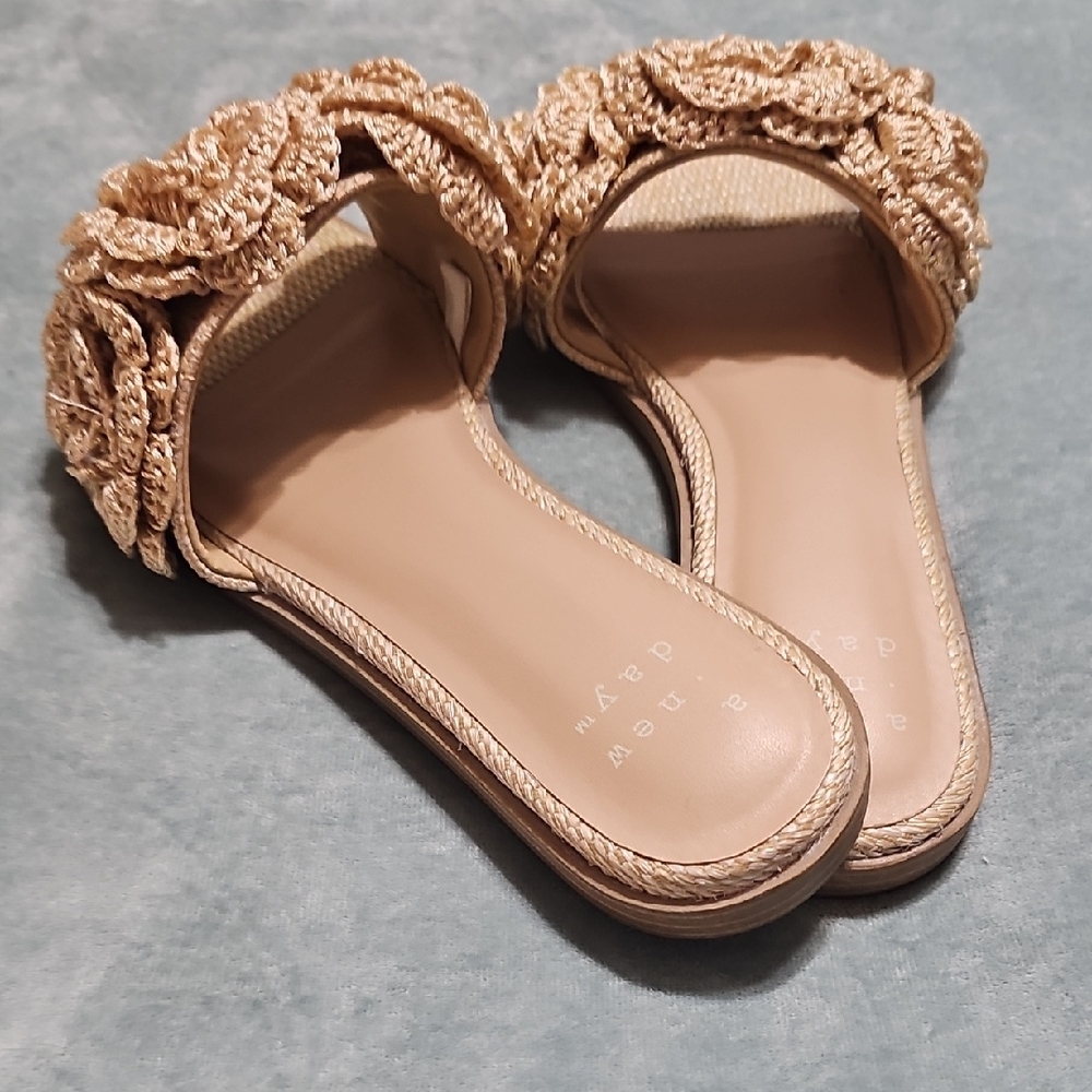 a new day Tan Floral Slide Sandals - Picture 5 of 5